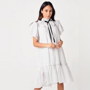 Hunter bell dot black and white dress